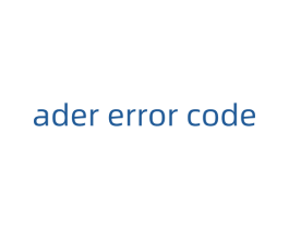 ADER ERROR CODE 第35类广告贸易商标图样