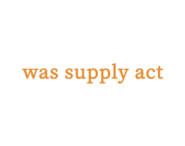 WAS SUPPLY ACT 第25类服装鞋帽商标图样