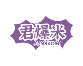 君爆米 第30类小食配料商标图样