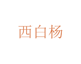 西白杨 第25类服装鞋帽商标图样