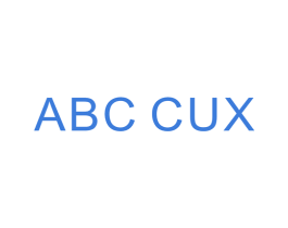 ABC CUX 第25类服装鞋帽商标图样
