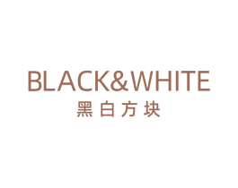 黑白方块 BLACK&WHITE 第44类医疗园艺商标图样
