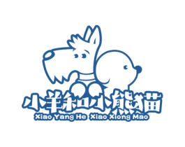 小羊和小熊猫 第38类通讯传媒商标图样
