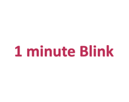 1 MINUTE BLINK 第3类化妆品商标图样