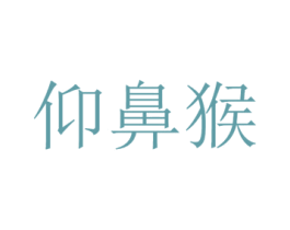 仰鼻猴 第25类服装鞋帽商标图样