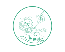 吉祥熊 福 第16类办公工具商标图样