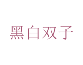 黑白双子 第25类服装鞋帽商标图样