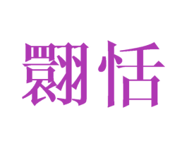 翾恬 第25类服装鞋帽商标图样