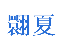 翾夏 第25类服装鞋帽商标图样