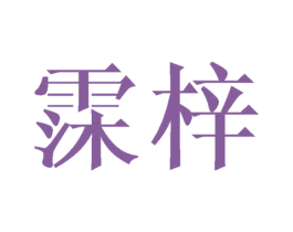 霂梓 第25类服装鞋帽商标图样