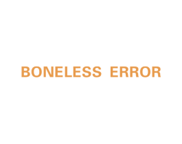 BONELESS ERROR 第25类服装鞋帽商标图样