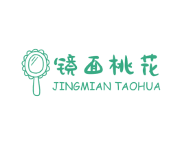镜面桃花 第35类广告贸易商标图样