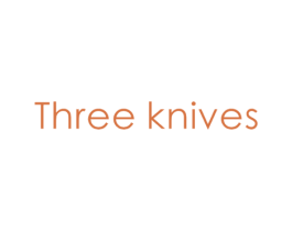 THREE KNIVES 第25类服装鞋帽商标图样