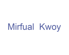 MIRFUAL KWOY 第25类服装鞋帽商标图样