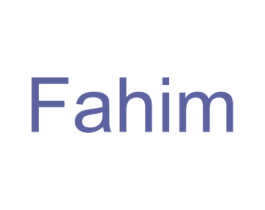 FAHIM 第25类服装鞋帽商标图样