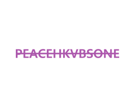 PEACEHKVBSONE 第25类服装鞋帽商标图样
