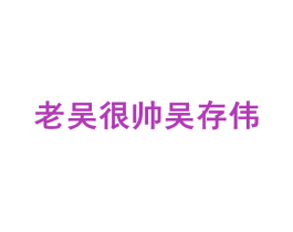 老吴很帅吴存伟 第35类广告贸易商标图样