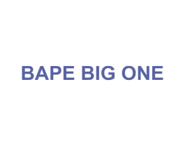 BAPE BIG ONE 第25类服装鞋帽商标图样