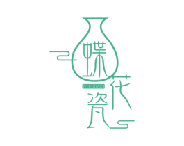 蝶花瓷 第33类酒商标图样