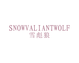 雪彪狼 SNOWVALIANTWOLF 第25类服装鞋帽商标图样