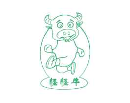 怪怪牛 第25类服装鞋帽商标图样
