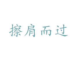 擦肩而过 第33类酒商标图样