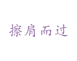 擦肩而过 第32类啤酒饮料商标图样