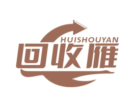 回收雁 第40类材料处理商标图样