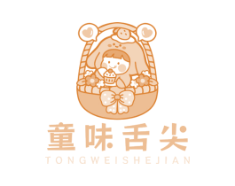 童味舌尖 第30类小食配料商标图样